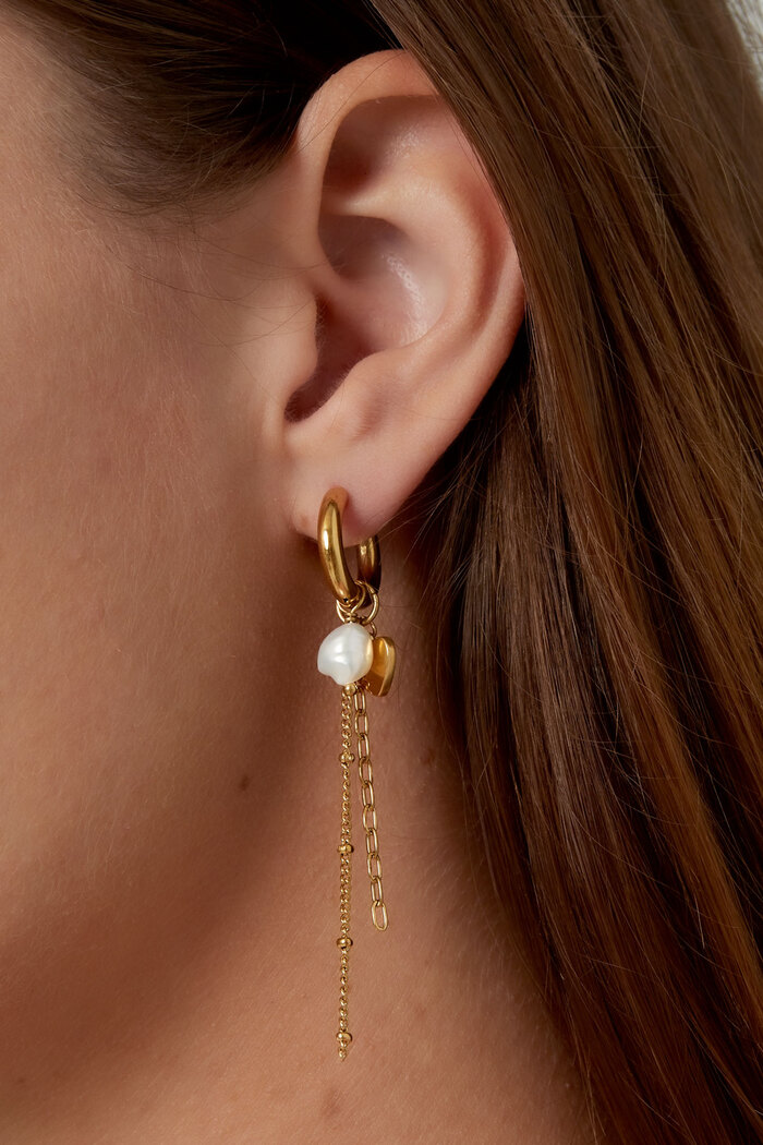 Ohrringe, Halskette, Party – Gold Bild3